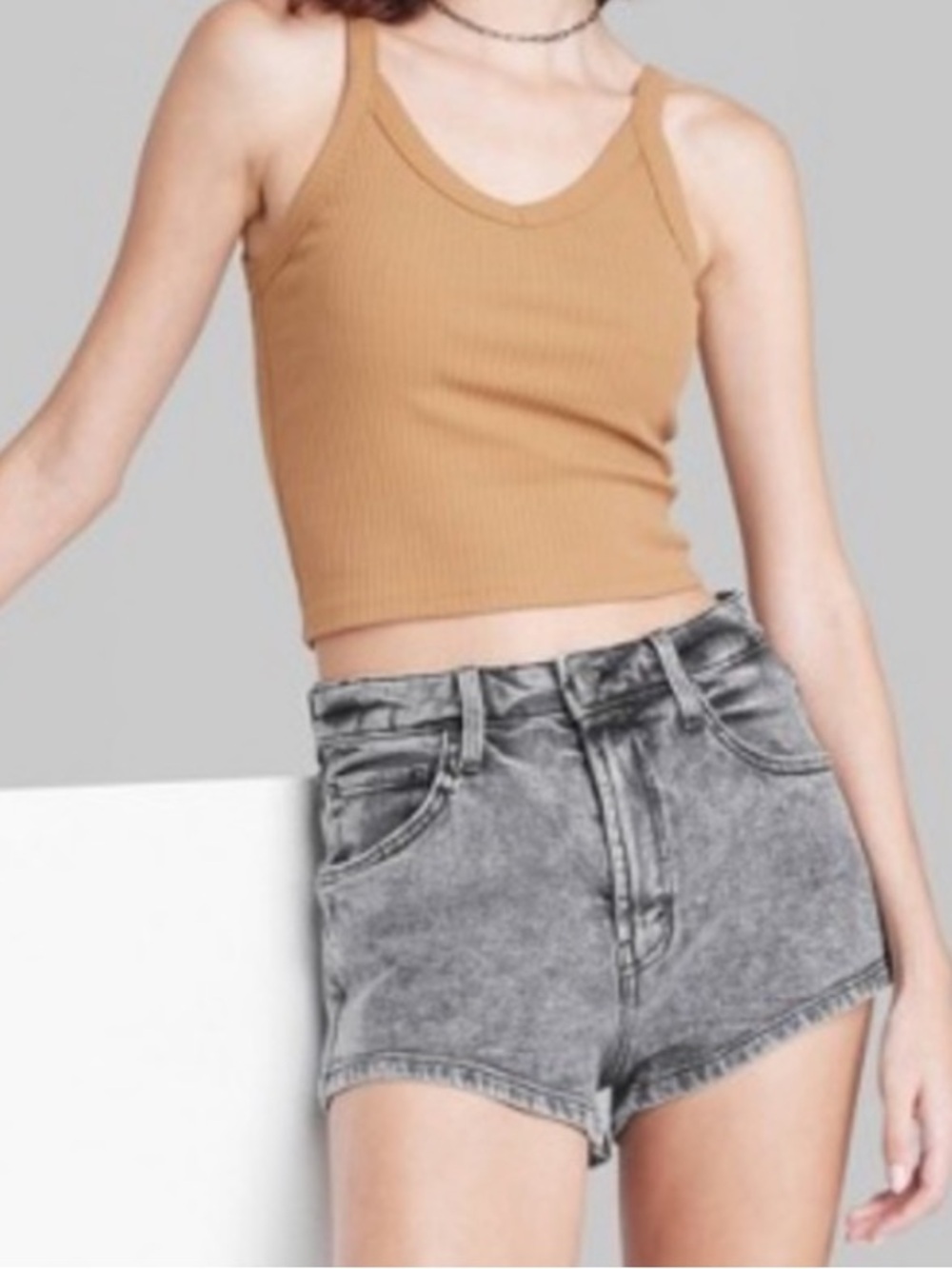 Wild Fable Black Super High Rise Cheeky Shorts